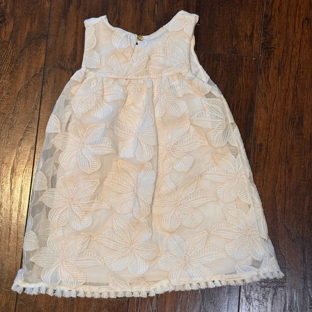 Lace Dress‎ Easter Ivory Girls 3T Genuine Kids by Osh Kosh Embroidered Wedding